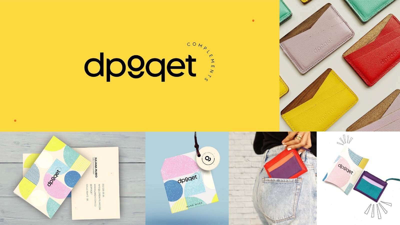 dpoqet leather accessories brand collage